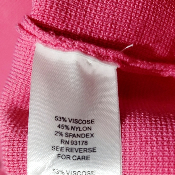 House of Harlow 1960 Wide Strap knit Tank Top Pink Stretchy Size Large - Picture 9 of 10